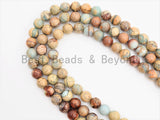 Quality Natural Serpentine Round Smooth Beads, 4mm/8mm/10mm/12mm African Opal beads, Gemstone Beads, 15.5inch strand, SKU#U312