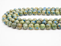 Top Quality Natural K2 Jasper Smooth Round Beads,6mm/10mm/12mm/14mm/16mm Greenish Blue Gemstone Beads,15.5" Full Strand,SKU#U317