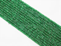 2x3mm/2x4mm Dyed Emerald Jade beads, Faceted Rondelle Green Jade beads, Green Gemstone Beads, 15.5inch strand, SKU#U325