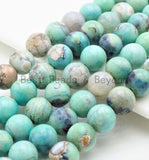 Quality Natural Dyed Agate Round Smooth Beads,6mm/8mm/10mm/12mm beads, Blue "Planet" Agate Gemstone, 15.5inch strand, SKU#U332