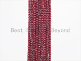 2x3mm/2x4mm Faceted Rondelle Dyed Ruby Jade beads,Red Gemstone beads, Ruby Jade Beads, 15.5inch strand, SKU#U324