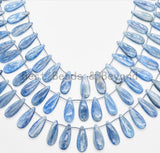High Quality Natural Kyanite beads, 10x24mm/12x25mm,Teardrop Top Drilled Gemstone Beads, 16inch strand, SKU#U327