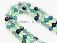 Natural Rainbow Fluorite beads, High Quality Intense Color Round Smooth 6mm/8mm/10mm/12mm, Fluorite Beads, 15.5inch strand, SKU#U337