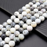 High Quality Dendrite Opal beads, 4mm/5mm/6mm/8mm/10mm/12mm Round Smooth Natural Opal beads, Natural Opal Beads, 15.5inch strand, SKU#U349