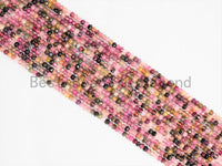 Quality Natural Tourmaline Rondelle/Round Faceted beads, 2x3mm/3mm Multi Colored Gemstone Beads,15.5inch strand, SKU#U374 Bestbeads&Beyond