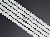 High Quality Natural Moonstone Rondelle Faceted beads,2x4/4x6/5x8mm Sparkly White Gemstone Beads, White Moonstone, 16inch strand, SKU#U375