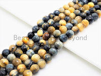 Quality Natural Golden Blue Round Faceted Tiger Eye beads, 6mm/8mm/10mm/12mm/14mm Gemstone beads,Tiger Eye Beads,15.5inch strand,SKU#U377 BestbeadsbeyondUS