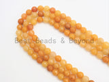 Yellow Jade Round Faceted Beads, 6mm/8mm/10mm/12mm, Yellow Gemstone Beads, 15.5inch strand, SKU#U390