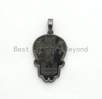 NEW Enamel Colorful Skull Pendant,CZ Micro Pave Oil Drop Skull pendant,Enamel pendant,Enamel Jewelry,21x33mm,sku#F607
