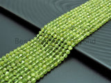 High Quality Natural Olivine Peridot Round Faceted beads, 2mm/3mm/4mm Tiny Sparkly Peridot Gemstone Beads, 15.5inch strand, SKU#U358