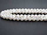 Quality Dzi White Agate beads, Round Faceted with Football line Beads, 6mm/8mm/10mm/12mm, Tibetan Agate,15.5inch strand, SKU#U403