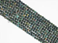 High Quality Natural Faceted Round Blood Stone beads, 3mm/4mm/5mm Natural Gemstone beads,Green Natural BloodStone, 15.5inch strand, SKU#U364