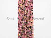 Quality Natural Tourmaline Rondelle/Round Faceted beads, 2x3mm/3mm Multi Colored Gemstone Beads,15.5inch strand, SKU#U374