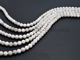 Natural white Lace Agate Beads, 6mm/8mm/10mm/12mm Smooth Matte Round Gemstone Beads, White Lace Agate Beads, 15.5'' Full Strand, SKU#U378