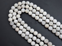 Natural white Lace Agate Beads, 6mm/8mm/10mm/12mm Smooth Matte Round Gemstone Beads, White Lace Agate Beads, 15.5'' Full Strand, SKU#U378
