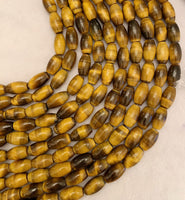 1pc/10pcs/20pcs High Quality Golden/Red Tiger eye Oval Barrel Shape Beads, 12x20mm, Natural Tiger Eye Beads, sku#U384