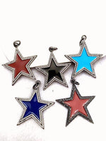 45mm Large Enamel Colorful Star Shape Pendant,CZ Micro Pave Oil Drop pendant, Star Enamel pendant,sku#F622 BestbeadsbeyondUS