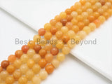 Yellow Jade Round Faceted Beads, 6mm/8mm/10mm/12mm, Yellow Gemstone Beads, 15.5inch strand, SKU#U390