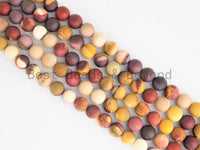 Quality Natural Matt Mookaite beads, 6mm/8mm/10mm/12mm Round Smooth Natural Red Yellow beads, 15.5inch strand, SKU#U399M