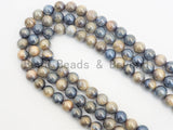 Mystic Plated Silverite Tiger Eye beads, Smooth Round 6mm/8mm/10mm/12mm Gemstone beads, Natural Tiger Eye Beads, 15.5inch strand, SKU#U417