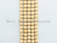 High Quality Wood Agate Beads, 6mm/8mm/10mm /12mm Cream Round Smooth Fossil Wood Agate Beads, Loose Wood Agate Beads, 15.5inch strand, SKU#U423
