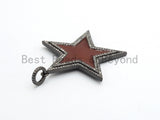 45mm Large Enamel Colorful Star Shape Pendant,CZ Micro Pave Oil Drop pendant, Star Enamel pendant,sku#F622 BestbeadsbeyondUS