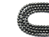 High Quality Natural Original Color Hematite Beads- Round faceted dark gray beads-2mm/3mm/4mm/6mm/8mm/10mm/12mm -15.5inch, SKU#S120