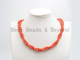 2019 NEW Summer COLORS 60" Extra Long Hand Knotted Crystal Necklace, Double Wrap Necklace, 5x8mm Rondelle Crystal Beads, SKU#D36 Bestbeads&Beyond