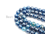 Mystic Plated Faceted Agate Beads,6mm/8mm/10mm/12mm, Plated Blue Agate Beads,15.5" Full Strand, SKU#U442 BestbeadsbeyondUS