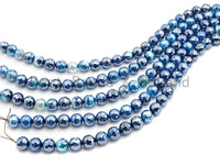 Mystic Plated Faceted Agate Beads,6mm/8mm/10mm/12mm, Plated Blue Agate Beads,15.5" Full Strand, SKU#U442 BestbeadsbeyondUS