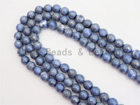 Quality Plated Faceted Blue Sodalite Beads-6mm/8mm/10mm/12mm- Blue Sodalite Beads,15.5" Full Strand, SKU#U429