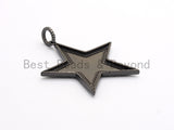 45mm Large Enamel Colorful Star Shape Pendant,CZ Micro Pave Oil Drop pendant, Star Enamel pendant,sku#F622 BestbeadsbeyondUS