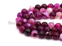 High Quality Faceted Purple Banded Agate beads, 6mm/8mm/10mm/12mm Violet Agate Gemstone beads, Natural Agate Beads,15.5inch strand, SKU#U451