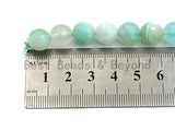 High Quality Aquamarine Color Banded Agate beads,6mm/8mm/10mm/12mm/14mm round faceted beads, Natural Agate Beads, 15.5inch strand, SKU#U453 BestbeadsbeyondUS