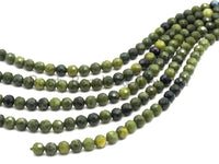 High Quality Olive Color Jade beads,6mm/8mm/10mm Faceted Round Olive Jade beads, Green Gemstone Beads, 15.5inch strand, SKU#U430