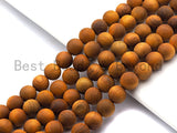 Natural Smooth Round Wood beads, 6mm/8mm/10mm/12mm Natural Yellow Wood beads, Natural  Wood Grain Beads, 15.5inch strand,SKU#U465