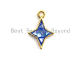 100% Natural Royal Blue Color Shell North Star Pendant Charm, Natural blue shell charm, Jewelry shell Findings, 10x14mm,SKU#Z342