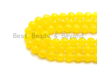 Yellow Jade Round Faceted Beads, 6mm/8mm/10mm/12mm/14mm Yellow Jade Gemstone Beads, 15.5inch strand, SKU#U439