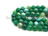 High Quality Faceted Green Banded Agate beads, 6mm/8mm/10mm/12mm Green Agate Gemstone beads, Natural Agate Beads, 15.5inch strand, SKU#U447 BestbeadsbeyondUS