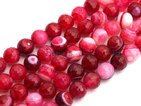 High Quality Faceted Red Banded Agate beads, 6mm/8mm/10mm/12mm Red Agate Gemstone beads, Natural Agate Beads, 15.5inch strand, SKU#U452