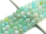 High Quality Aquamarine Color Banded Agate beads,6mm/8mm/10mm/12mm/14mm round faceted beads, Natural Agate Beads, 15.5inch strand, SKU#U453 BestbeadsbeyondUS