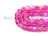 Hot Pink Spectrolite Quartz Matte, High Quality in Round 6mm/8mm/10mm/12mm, Aura Hot Pink Crystal beads, 15.5inch strand, sku#U463