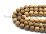 Natural Smooth Round Wood beads, 6mm/8mm/10mm/12mm Natural Yellow Wood beads, Natural  Wood Grain Beads, 15.5inch strand,SKU#U466
