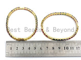 Large CZ Micro Pave Bracelet, Gold Silver Bracelet, Minimal Bracelet, Buckle Bracelet, Gold Bracelet, 4x55x59mm,sku#X37