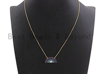 Colorful CZ Micro Pave Rainbow Shape Pendant ,13x27mm,Cubic Zirconia Rainbow Charm,sku#F863