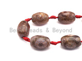 1pc/12pc Tibetan Barrel Agate Beads, Brown Dzi Drum beads, Tibetan Eye Agate Beads, 15x20mm, sku#U529