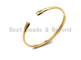 Colorful CZ Micro Pave Rainbow Thin Bangle Bracelet, Gold Thin Bracelet, Minimal Bracelet, cuff bracelets, 3x53x60mm,sku#X84