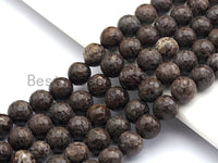Natural Brown Color Snowflake Beads, Round Faceted 6mm/8mm/10mm/12mm, Snowflake Gemstone beads, 15.5" full strand, sku#U486
