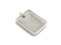 CZ Clear Micro Pave Large Rectangle Pendant, Rectangle Pave Pendant, Gold/Rose Gold/Silver/Gunmetal plated, 29x39mm, Sku#F666