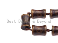 1pc/12pcs Natural Tibetan Agate Spool Beads, Black Brown Dzi Beads, Tibetan Dzi Beads, 15x22mm,sku#U500